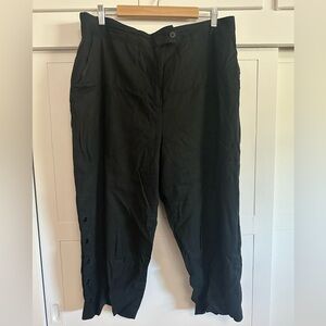 Universal Standard Black Linen-Blend Pants